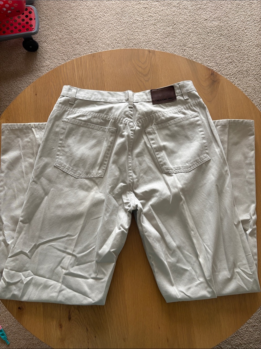 Calvin Klein Jeans Cream Easy Fit Pants